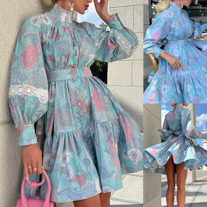 New Women's Fashion Print Casual Dress