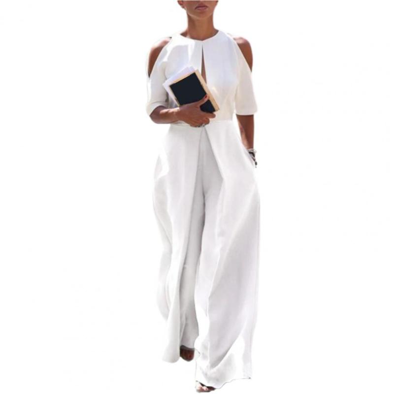 Casual Loose High-Waist Half Sleeve Jumpsuit