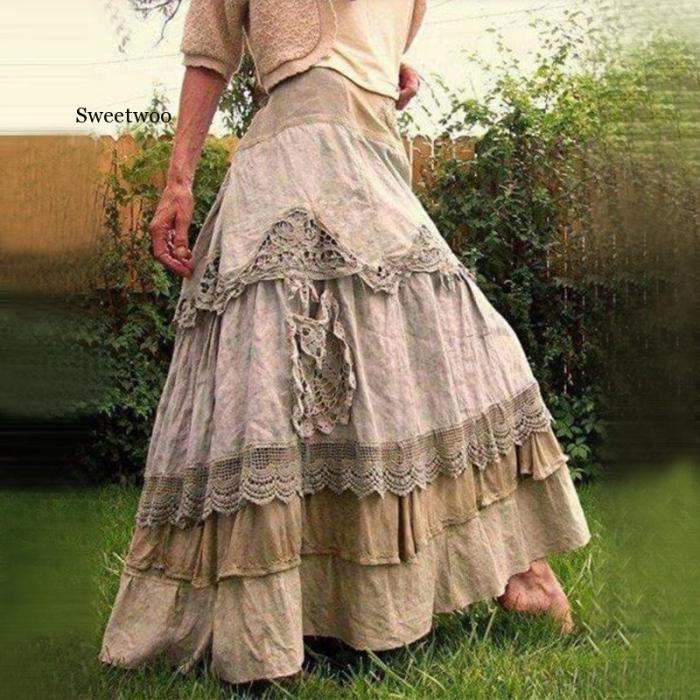 Vintage Oversized Women's New Lace Skirts