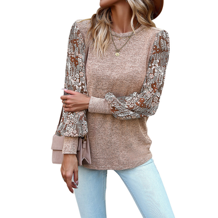 Women's Crewneck Long-sleeved Top