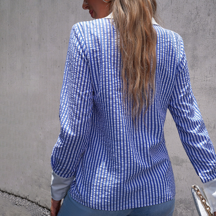 Women's Striped Long Sleeve Top