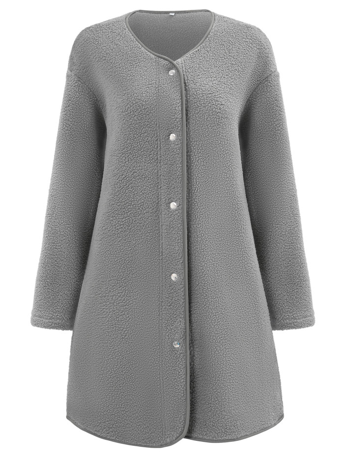 Women's Autumn and Winter Fashion Casual Solid Color Coat