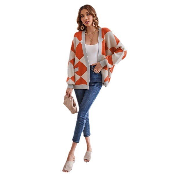 New Women's V-Neck Casual Loose Knitted Cardigan