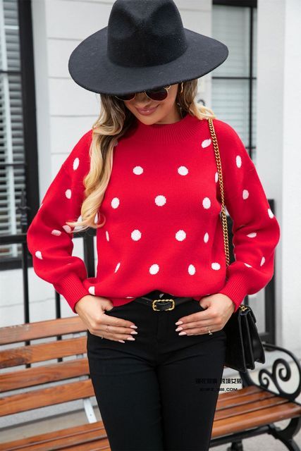 Women Loose Fit Knitted Pullover Sweater