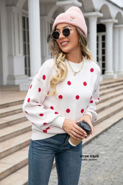 Women Loose Fit Knitted Pullover Sweater