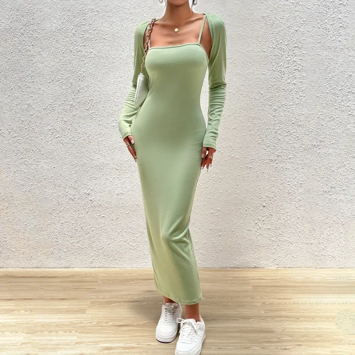 Women's Elegant Solid Color Dress