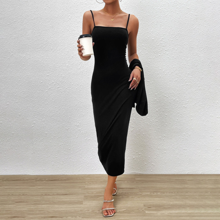 Women's Elegant Solid Color Dress