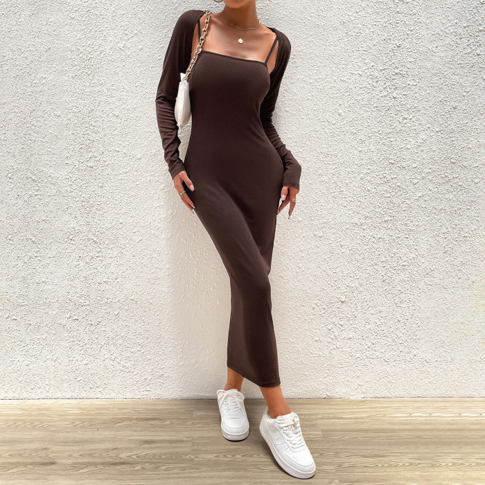 Women's Elegant Solid Color Dress