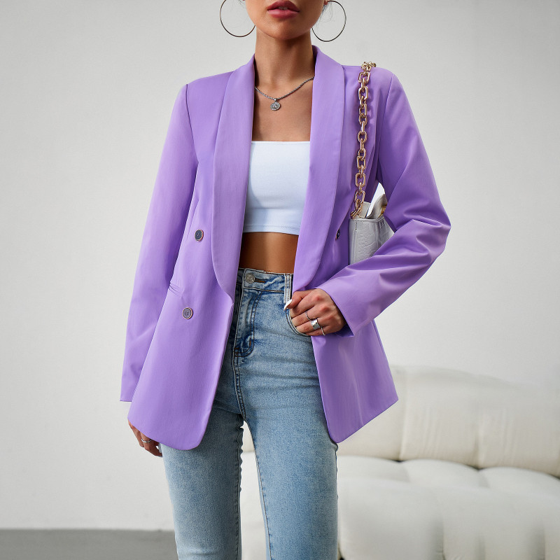 Women's Fashion Solid Color Casual Blazer
