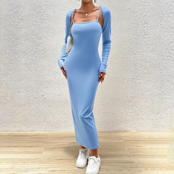 Women's Elegant Solid Color Dress