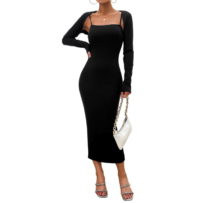 Women's Elegant Solid Color Dress