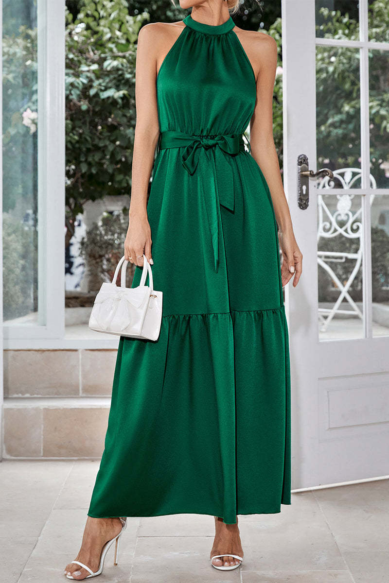 Halter Lace Maxi Dress - Bold But Wearable