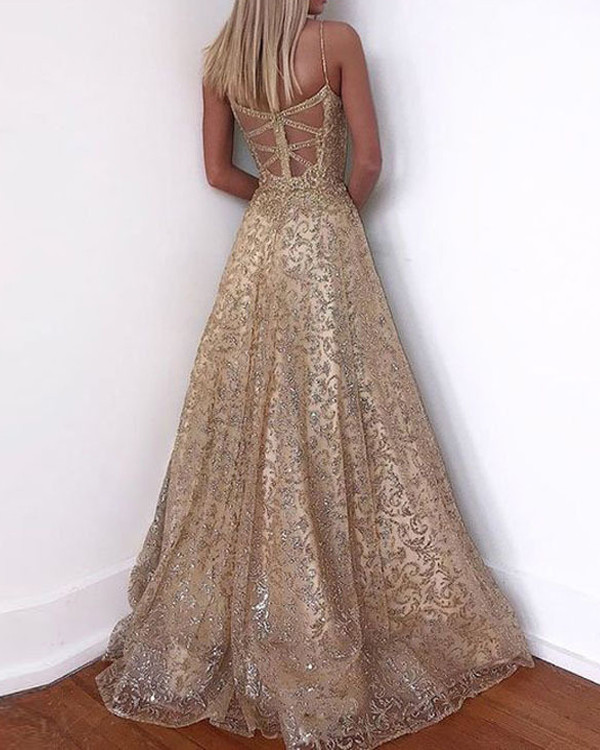 Women Sequined  A-Line Glitter Dress S-XL