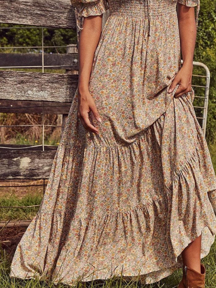 Antique Floral Cotton Twirl Dress Non-Nursing main image 0