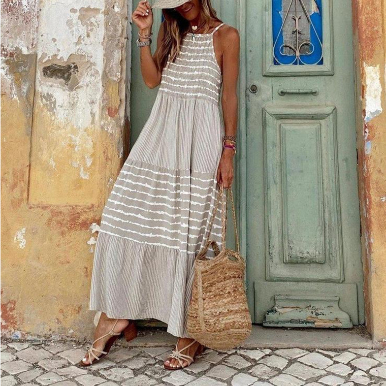 Maxi Off Shoulder Print Dress main image 0