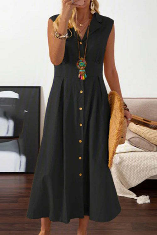 Pinky CAUTION T-Shirt Dress Lapel Buttons