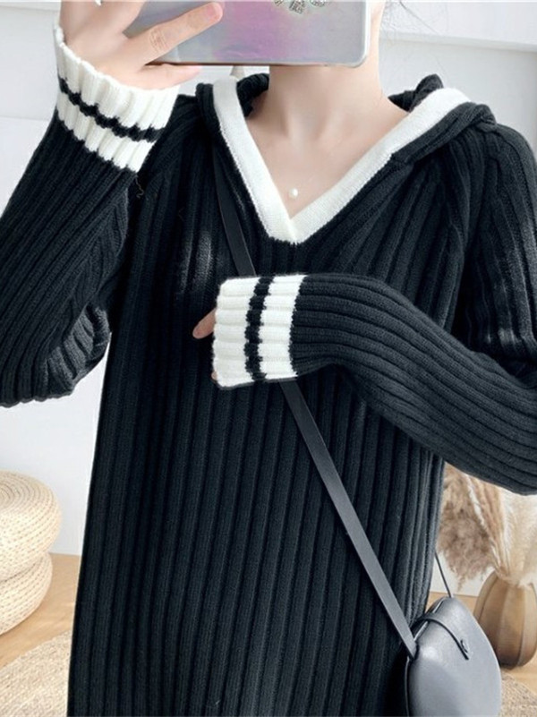 V-Neck Urban Chic Stripe Sweater main image 0