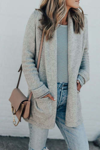 Loose Casual Grey Cardigan