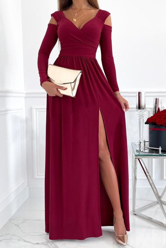 Split Sleeve Elegant Maxi Dress
