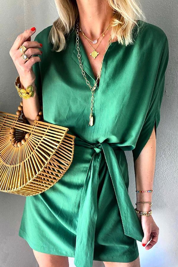 Summer Lace Up Mini Dress