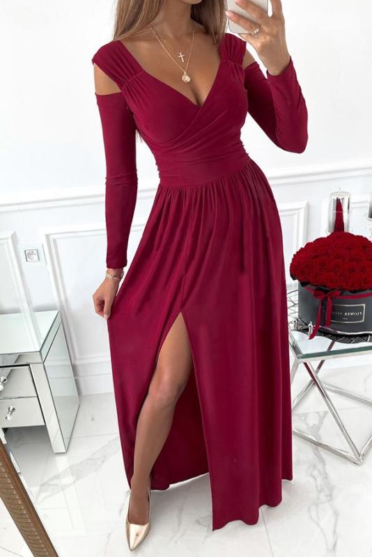 Split Sleeve Elegant Maxi Dress