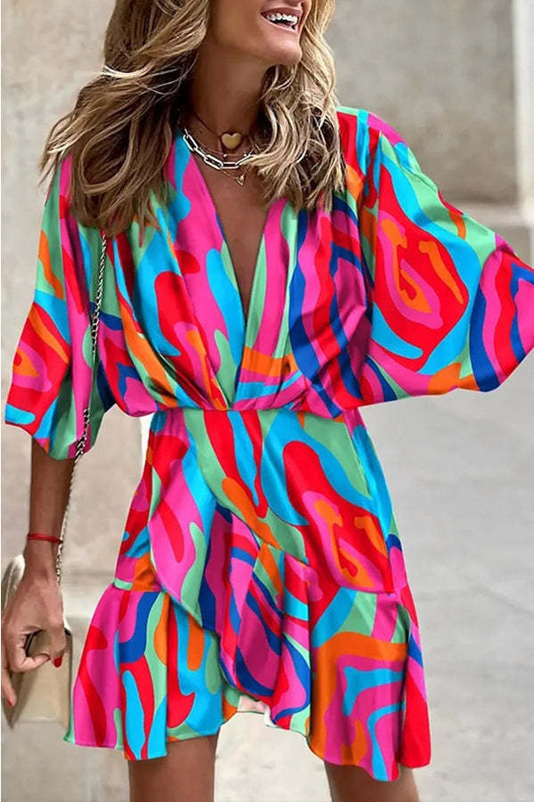 Printed Mini Dress