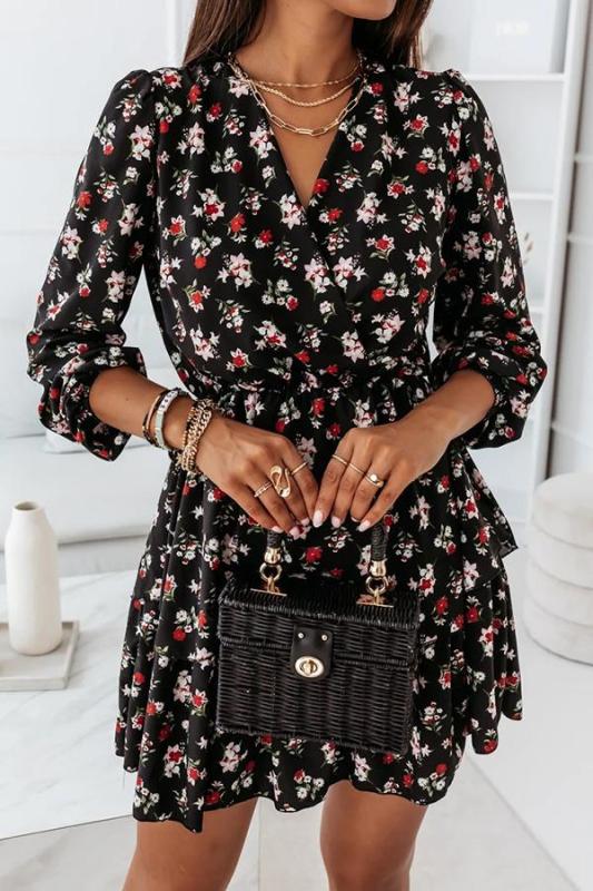 Floral Tiered Mini Dress