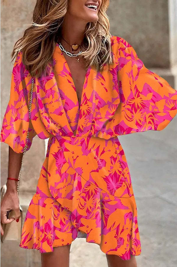 Printed Mini Dress