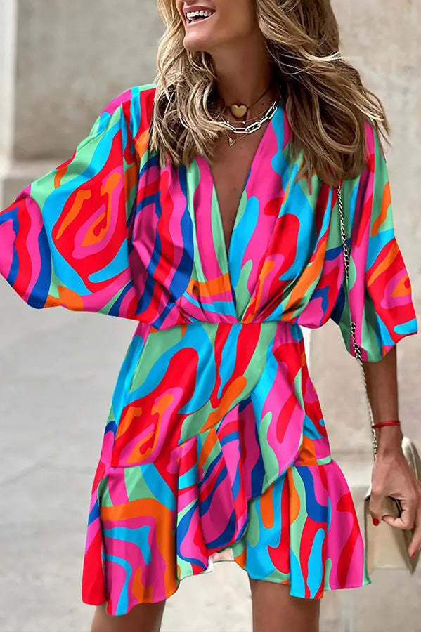 Printed Mini Dress