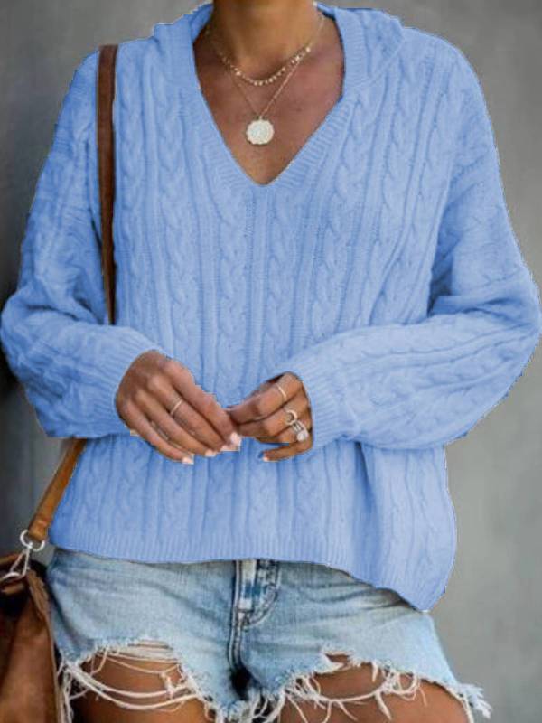 Knitted Casual Long Sleeve Sweater
