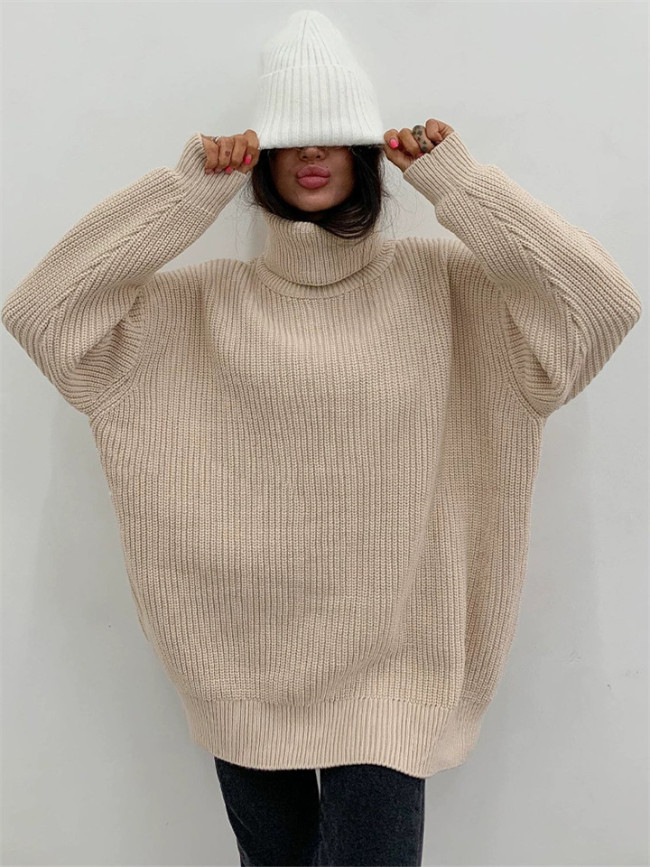 Cozy Solid Turtleneck Sweater