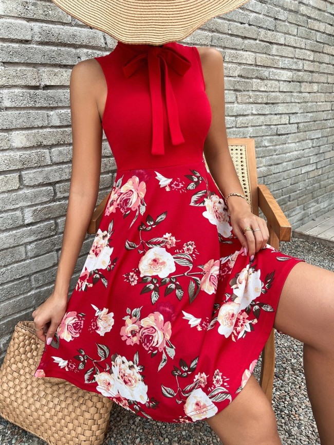 Bow Knot Short Dress main image 1