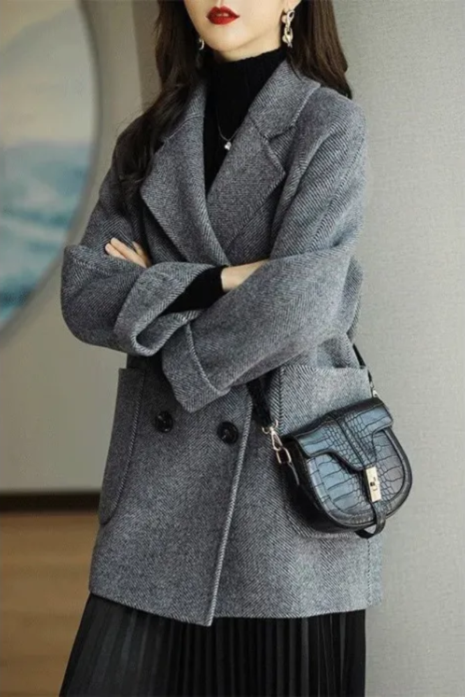 Autumn and Winter Fashion Leisure Thin and Versatile Wool Coat
