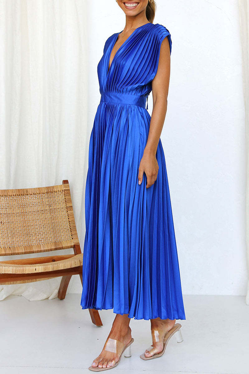 Plataz Formal Solid Lace Zipper V Neck Evening Dress HZ1007 main image 0