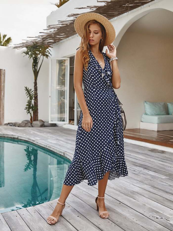 Wave Sexy Vest Dress Summer