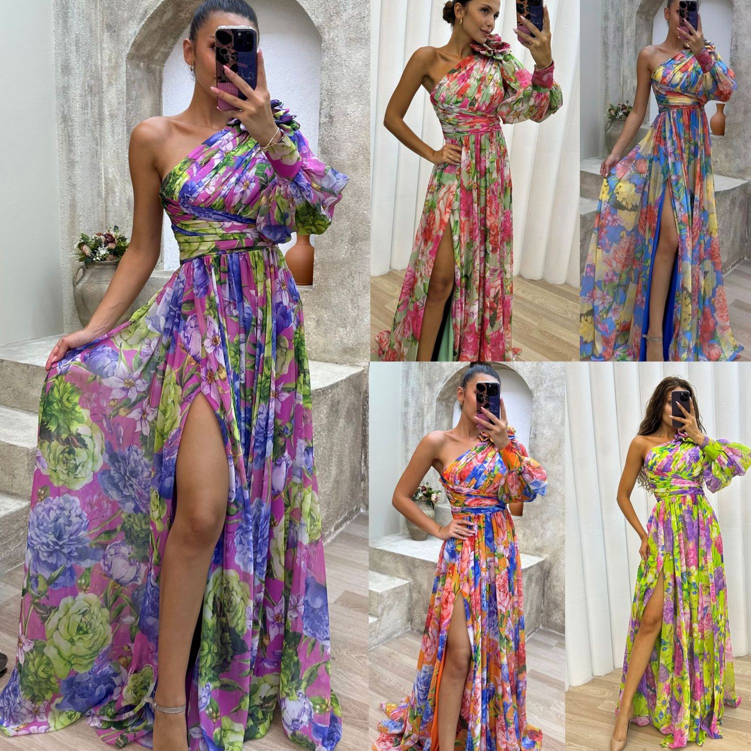 Gold Florals Women Sexy Slash Neck Off the Shoulder Bodycon Bandage Long Dress Celebrate Nightclub Party Birthday Wear