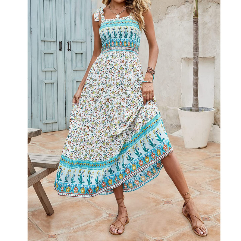 New Women's Dress Print Loose Casual Dresses