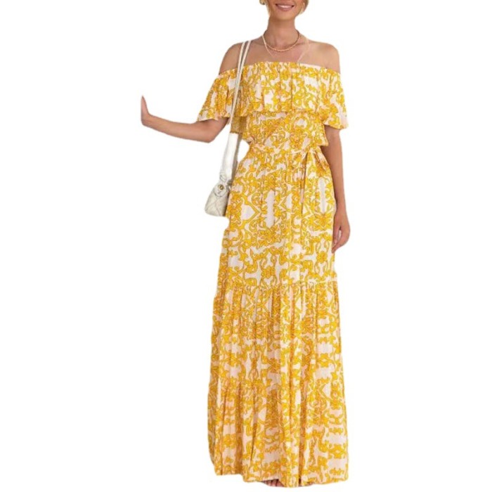 Elegant Strapless Hem slit Dress Women Maxi Dresses