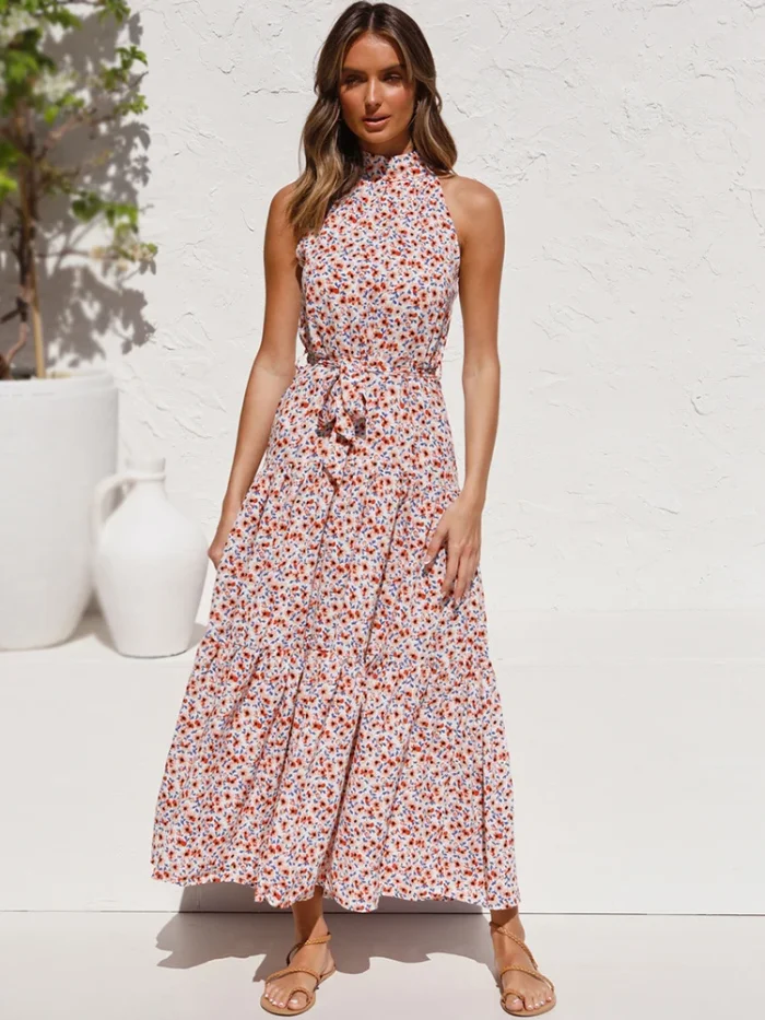 Women's Summer Long Dress Vacation Holiday Printed Outfits