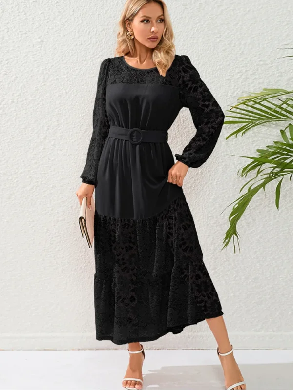 Women's French Style Spring/Summer Lace Long Dress