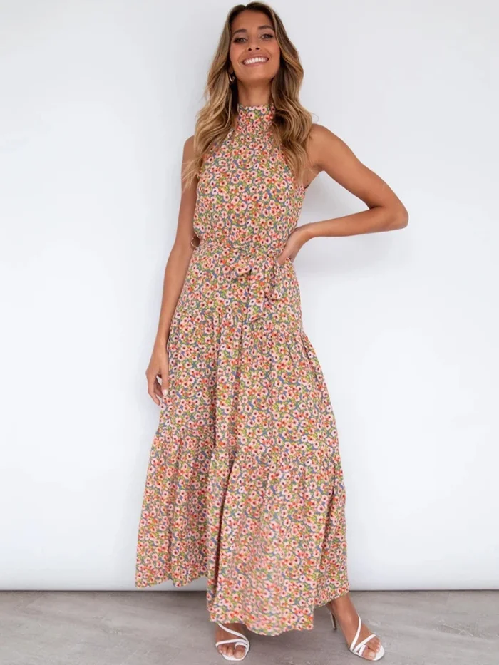 Women's Summer Long Dress Vacation Holiday Printed Outfits