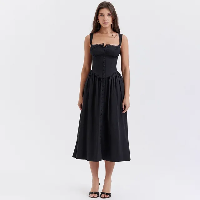 Women's Spaghetti Strap Holiday Party Summer Long Dress