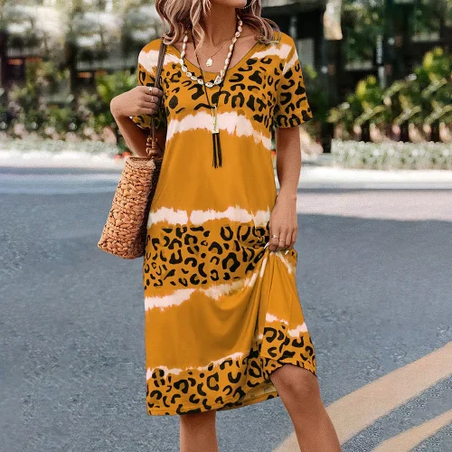 Women's Summer Fashion Print A-Line Dress