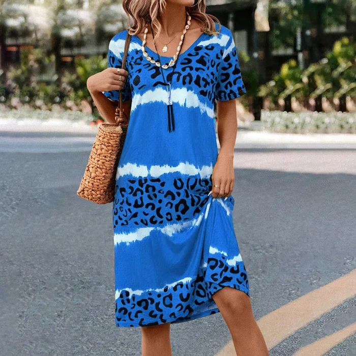 Women's Summer Fashion Print A-Line Dress