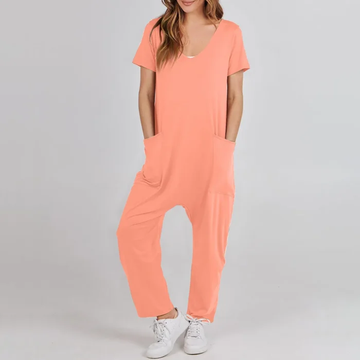 Women's Casual Overall American Style Loose Comfy Summer Jumpsuit