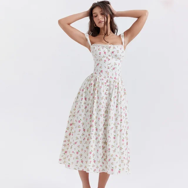 Women's Spaghetti Strap Holiday Party Summer Long Dress