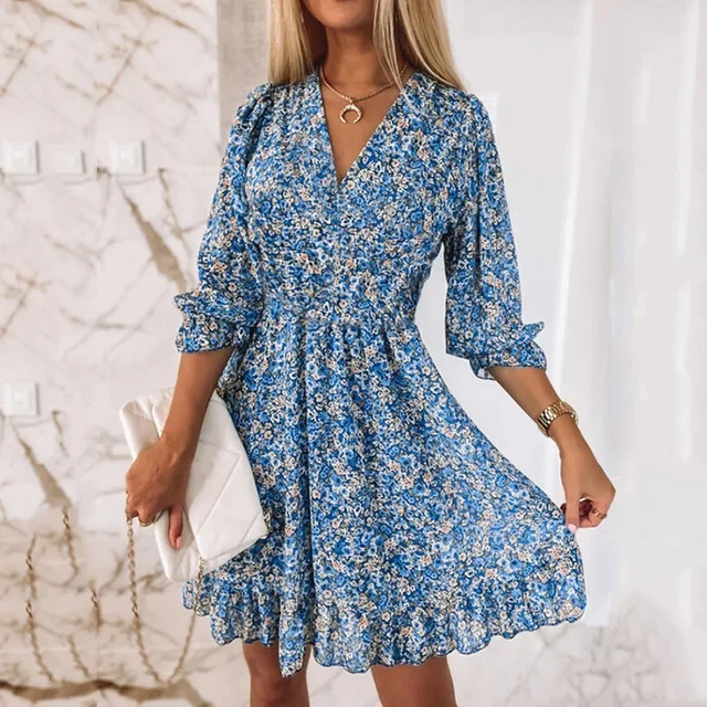 Women's Pullover Bohemian Printed Summer Dress