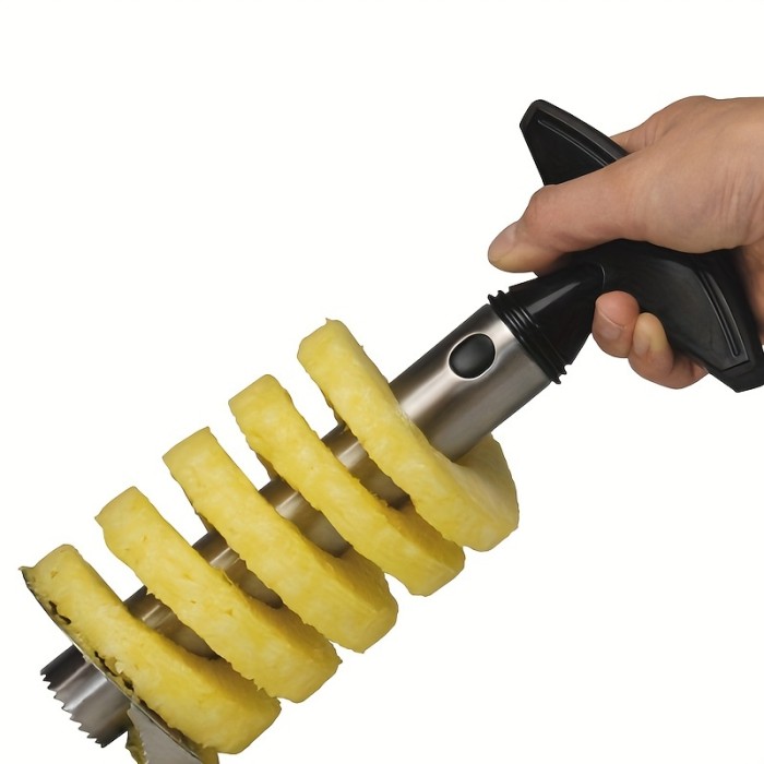 1pc, Stainless Steel Pineapple Peeler and Corer - Effortlessly Core, Slice, and Cut Pineapples with This Kitchen Tool