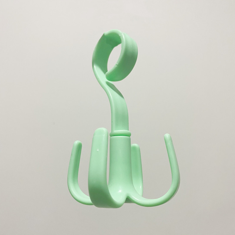 1pc 360-Degree Rotatable Four-Claw Hook for Wardrobe and Tie Drying - Multi-Functional Hanging Bag and Tie Hanger