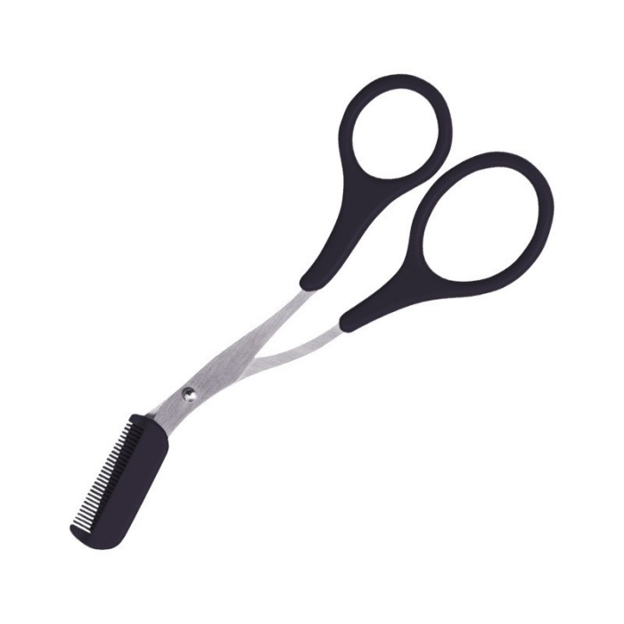 1pc Stainless Steel Eyebrow Makeup Scissors, Hair Removal Shaper Shaping Scissors, Eyebrow Scissors With Comb, Makeup Tool